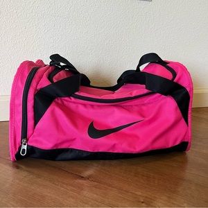 Nike Neon Pink and Black Gym Bag